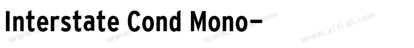 Interstate Cond Mono字体转换
